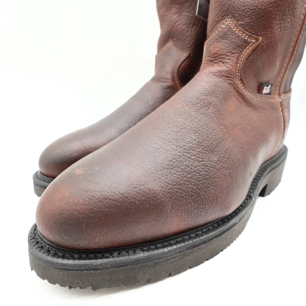 Justin Modern Steel Toe Work Boots Mens 7.5 EEE Brown Leather New In Box 4765